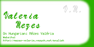 valeria mezes business card